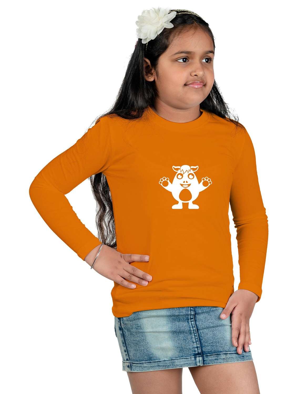 mustard cotton blend tee - 20535740 -  Standard Image - 2