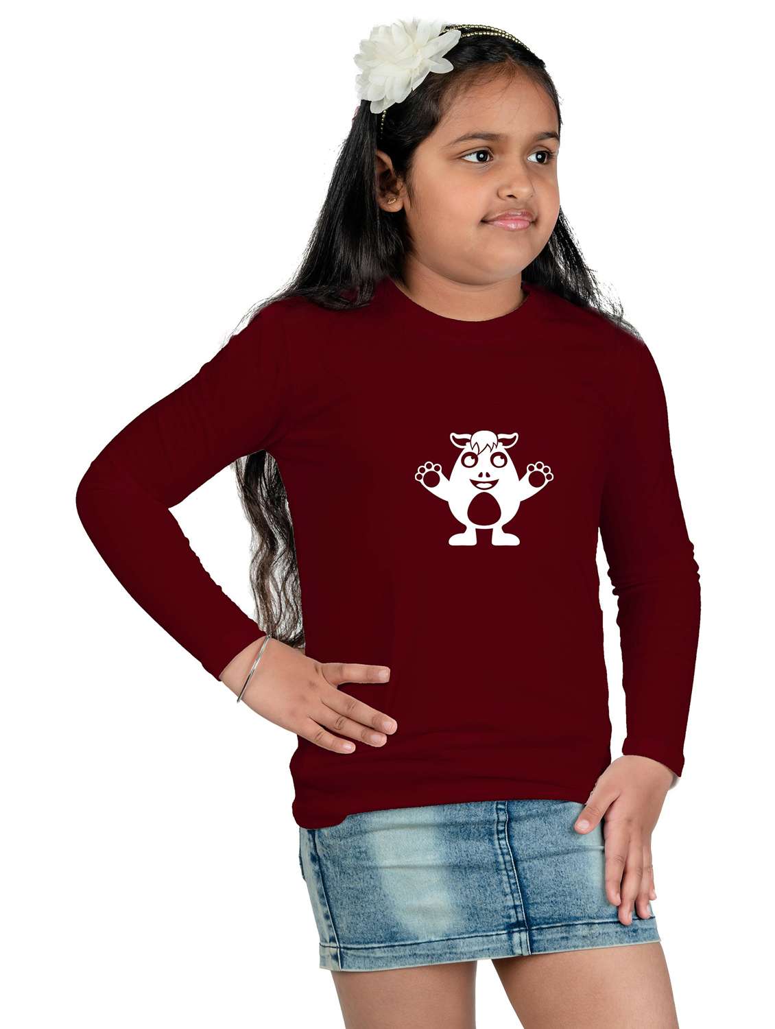 maroon cotton blend tee - 20535742 -  Standard Image - 2