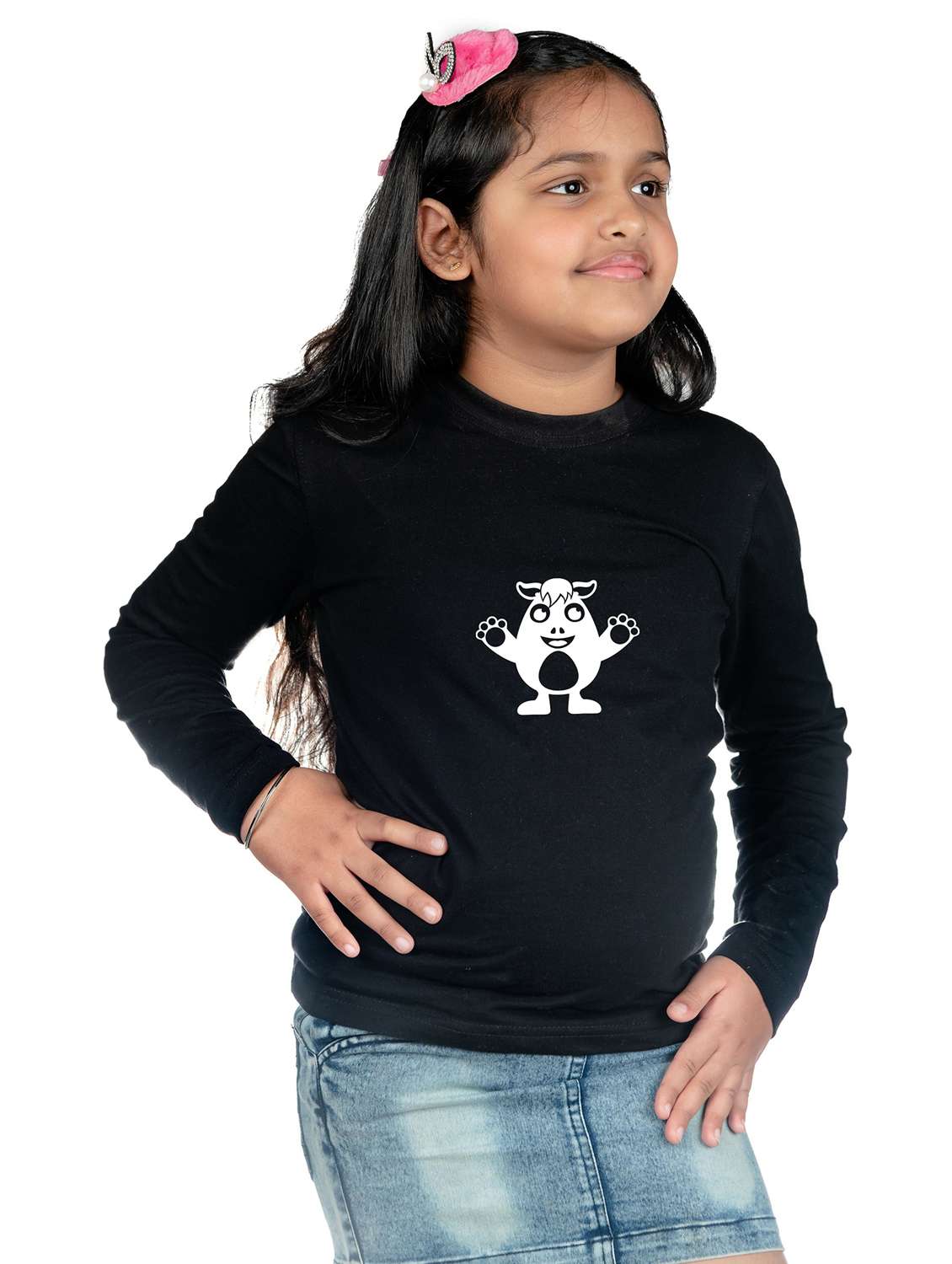 black cotton blend tee - 20535745 -  Standard Image - 2