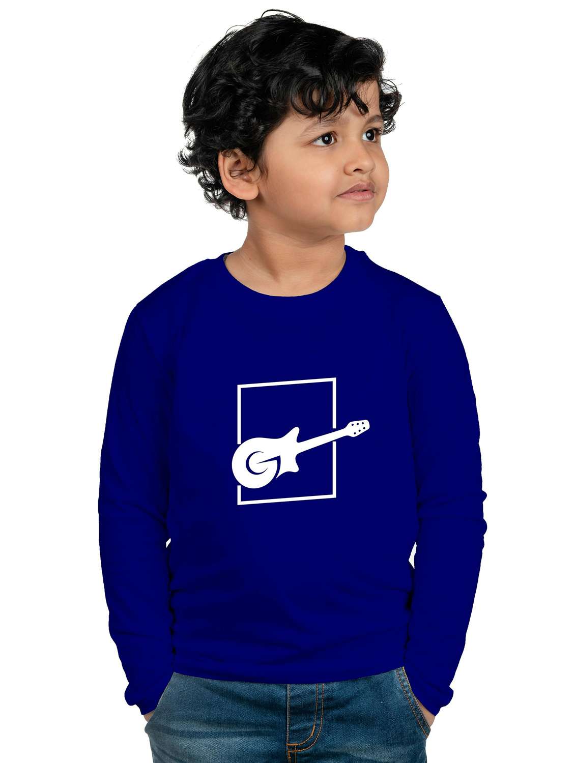 blue cotton blend t-shirt