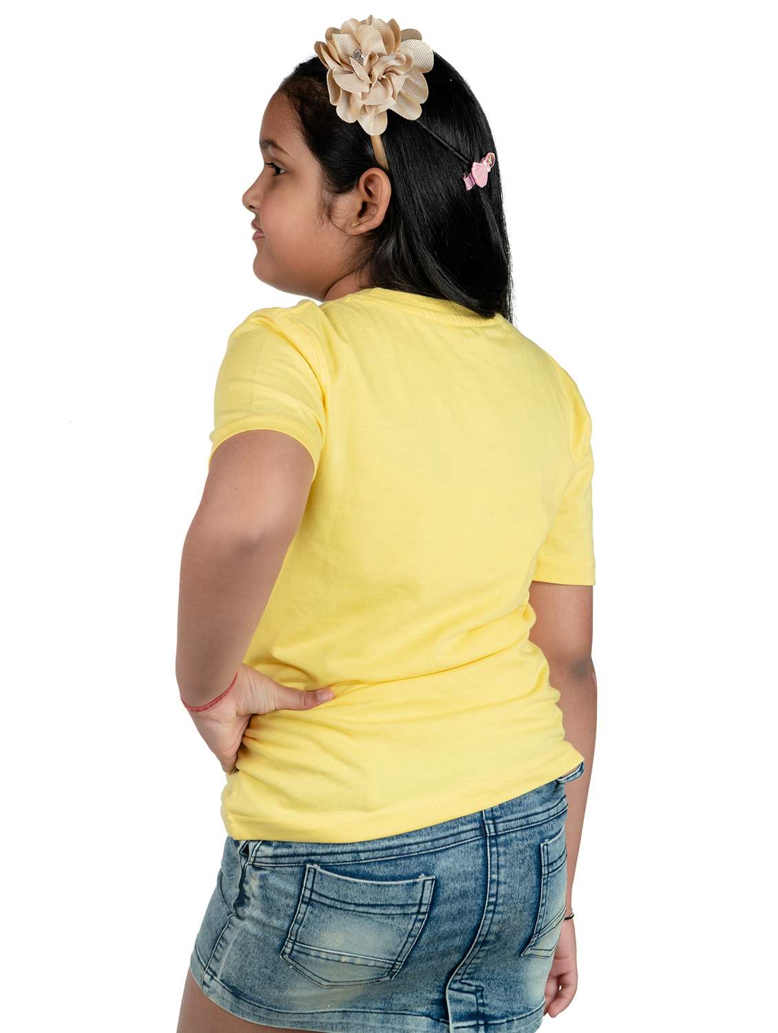 yellow cotton blend tee - 20535794 -  Standard Image - 2