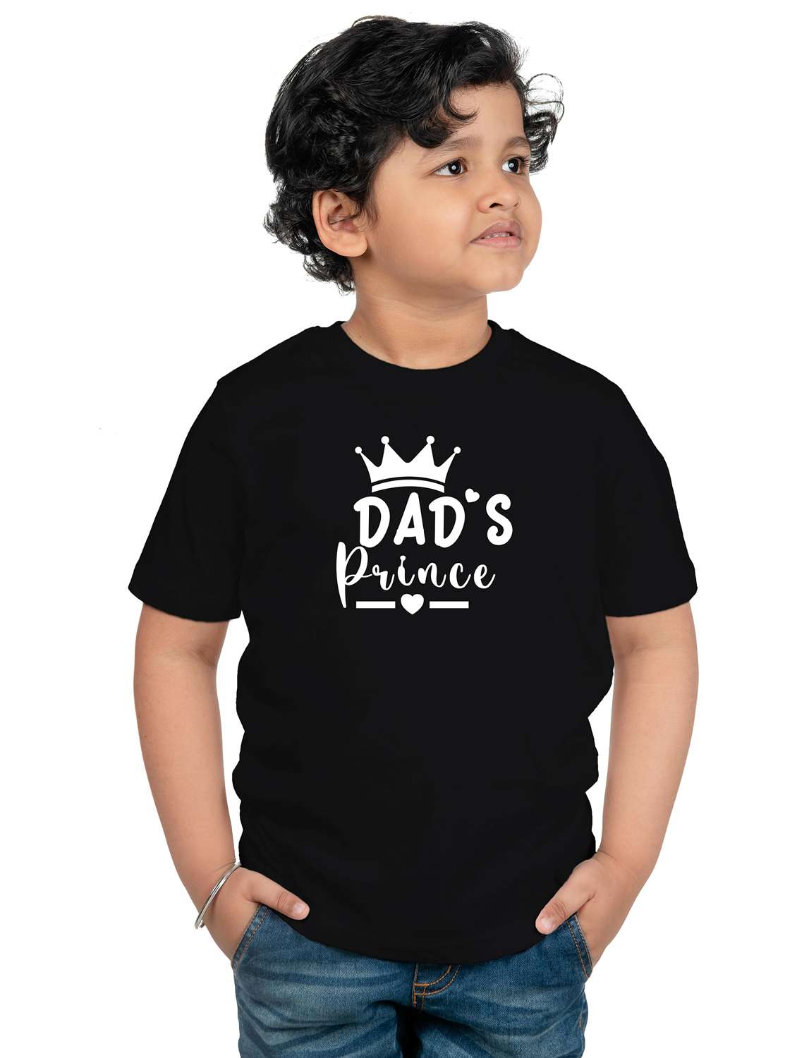 boys round neck chest printed t-shirt