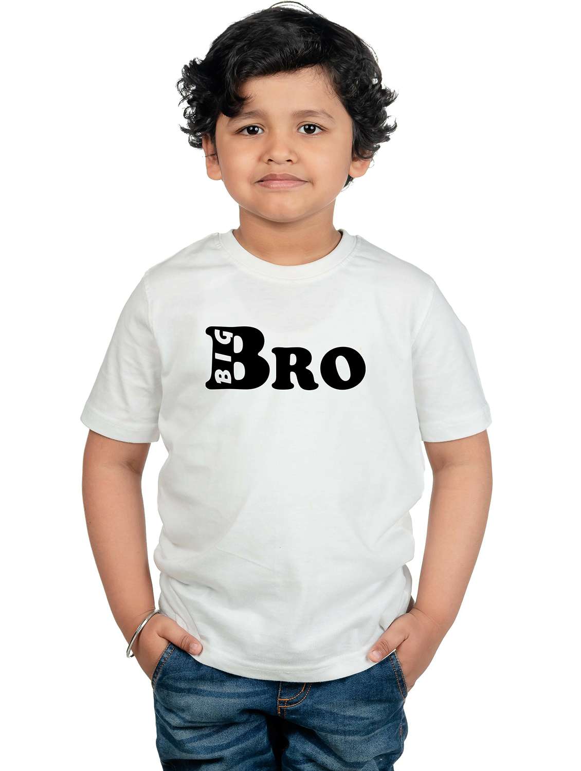 boys round neck chest printed t-shirt