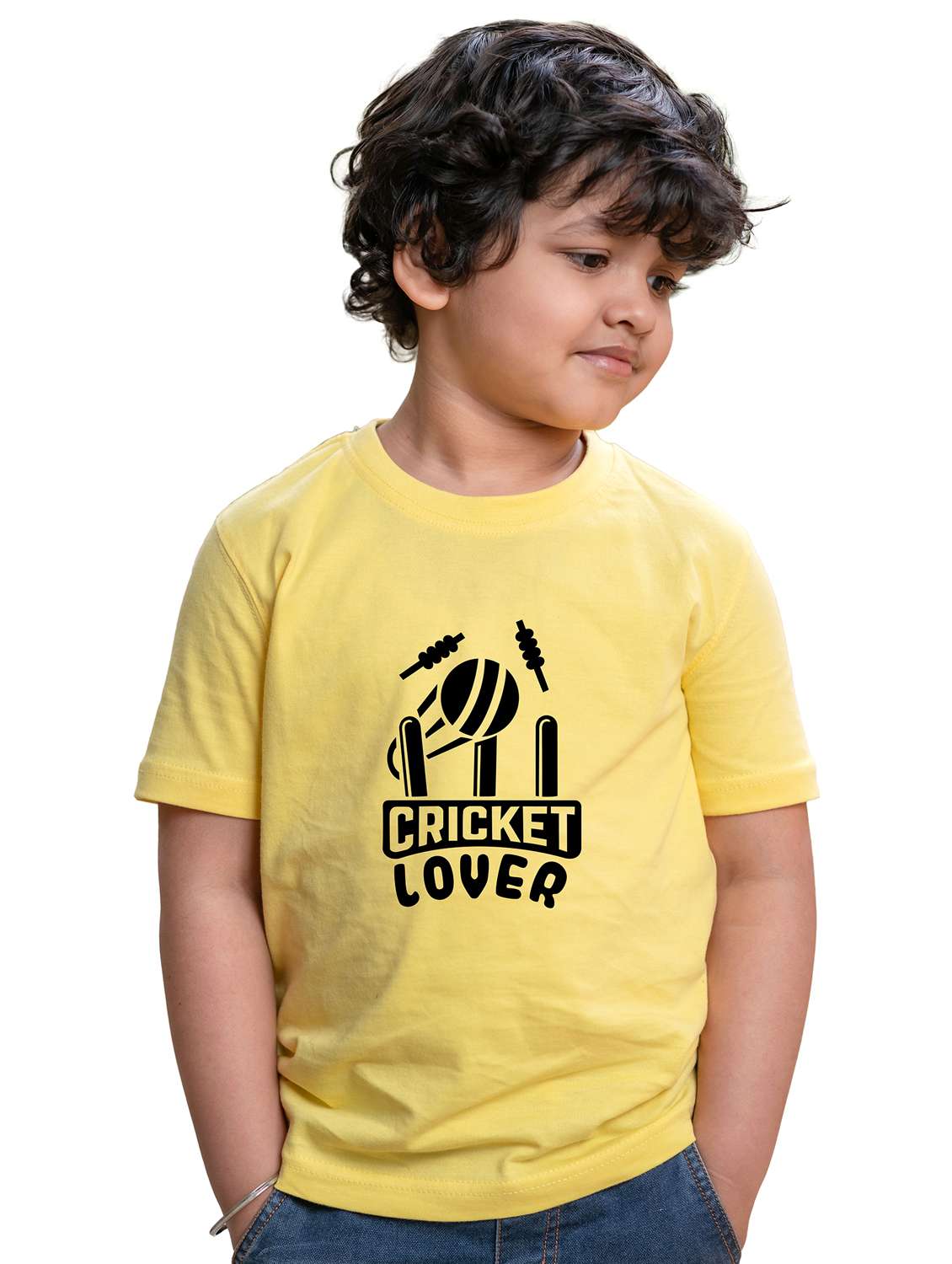 boys round neck front printed t-shirt