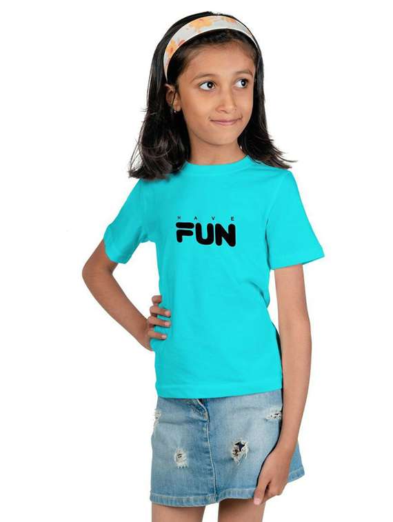 light blue cotton blend tee - 20536151 -  Standard Image - 2