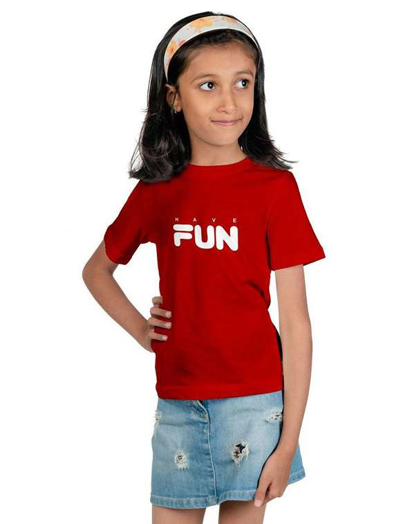 red cotton blend tee - 20536155 -  Standard Image - 2