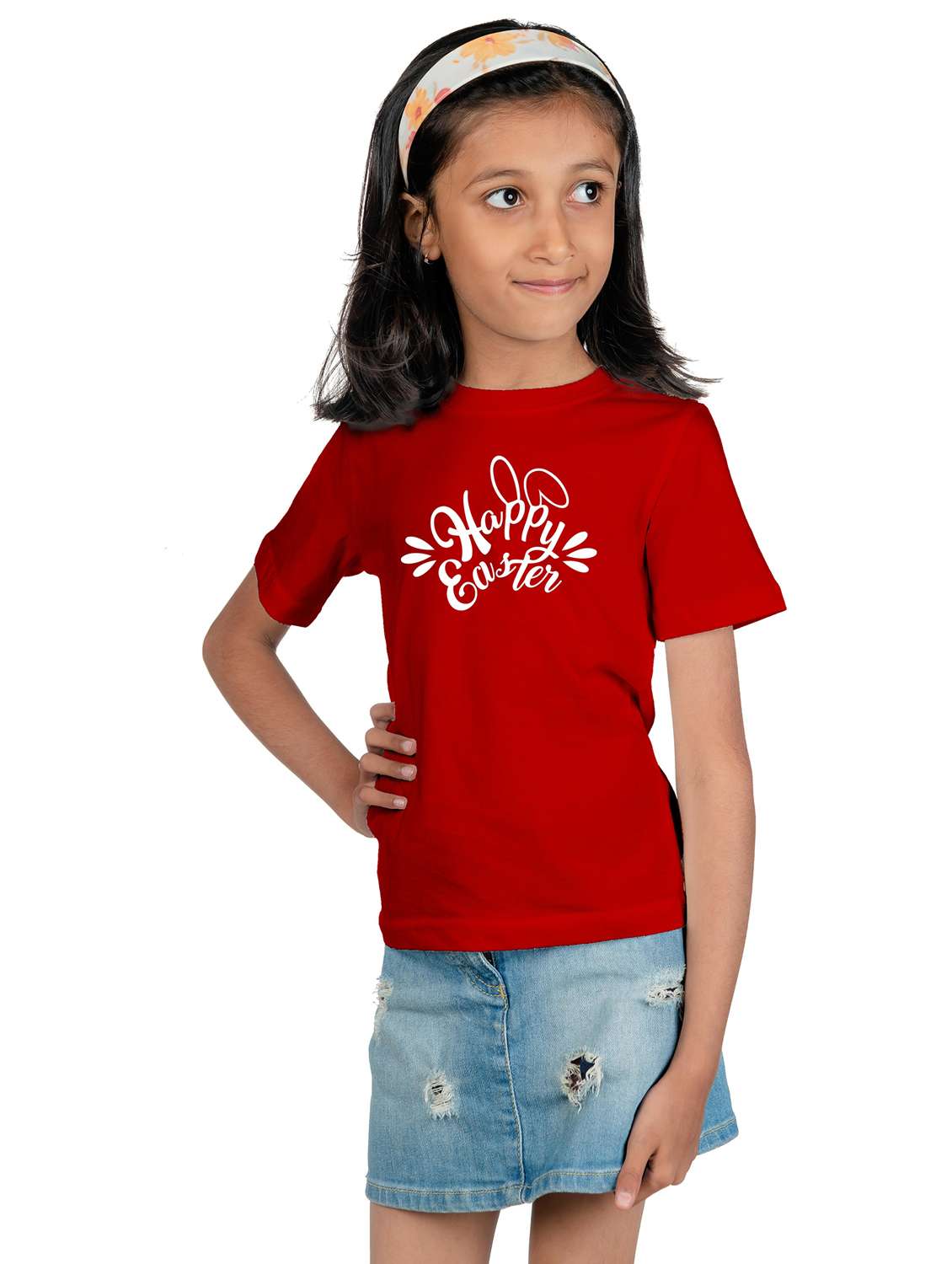 red cotton blend tee - 20536161 -  Standard Image - 2