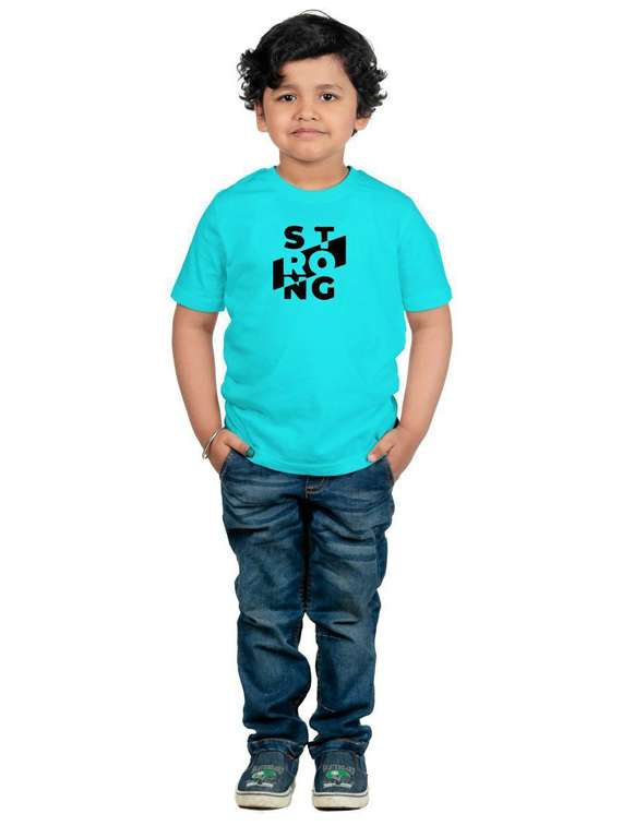 boys round neck chest printed t-shirt - 20536181 -  Standard Image - 2