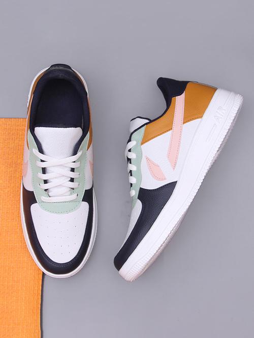 men color block multi colored lace up sneaker - 20536438 - Standard Image - 0