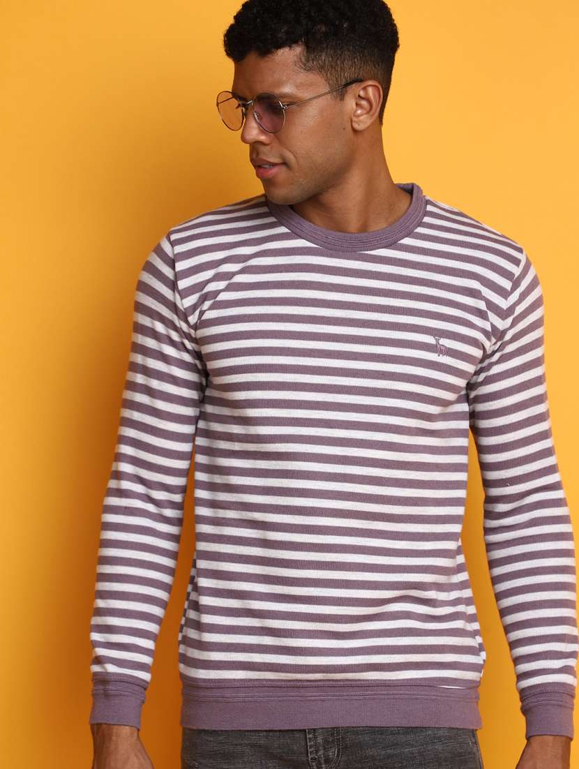 men striped long sleeve regular fit pullover  - 20536523 -  Standard Image - 2