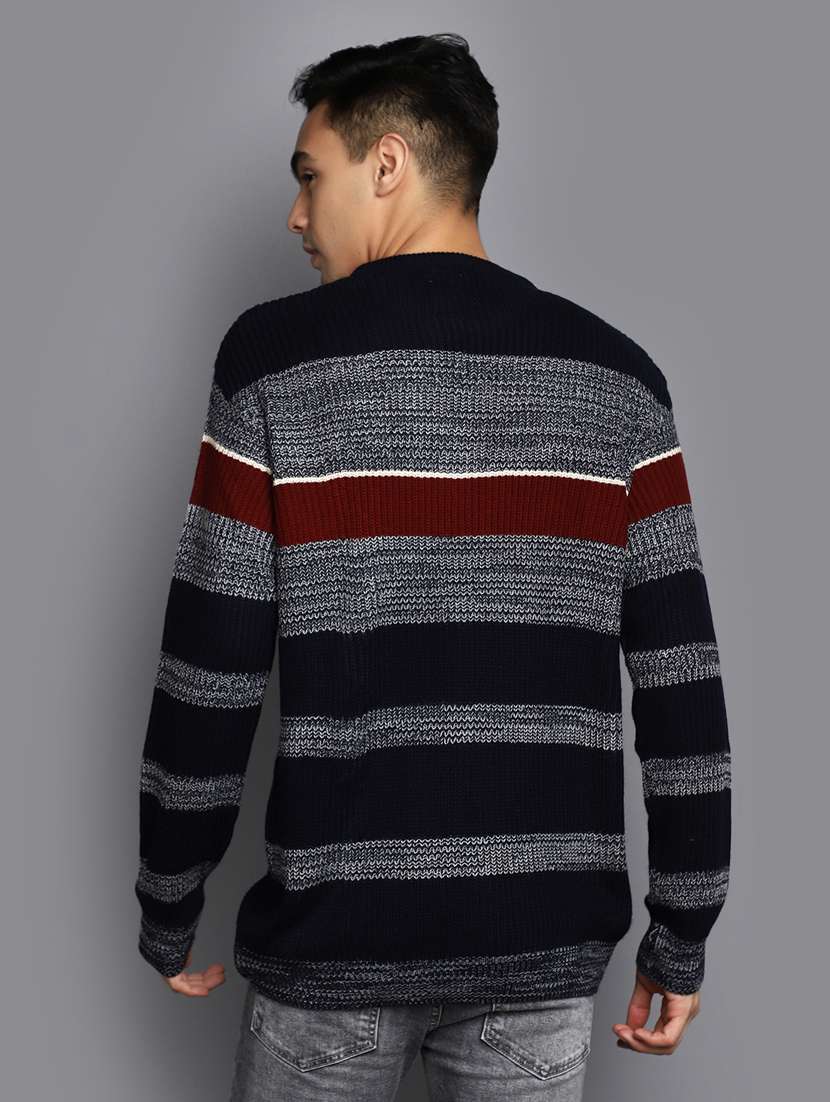 men multi colored striped pullover - 20536529 - Standard Image - 2