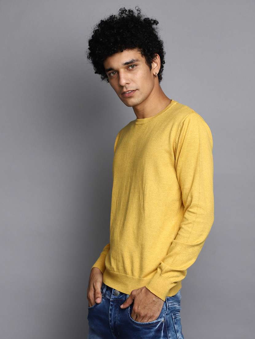 men solid crew neck pullover - 20536533 -  Standard Image - 2
