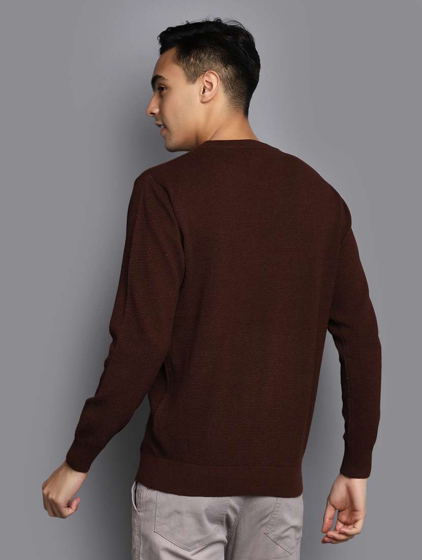 men solid crew neck pullover - 20536546 -  Standard Image - 2