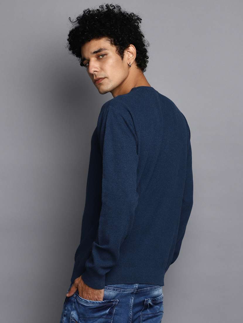 men solid crew neck pullover - 20536547 -  Standard Image - 2
