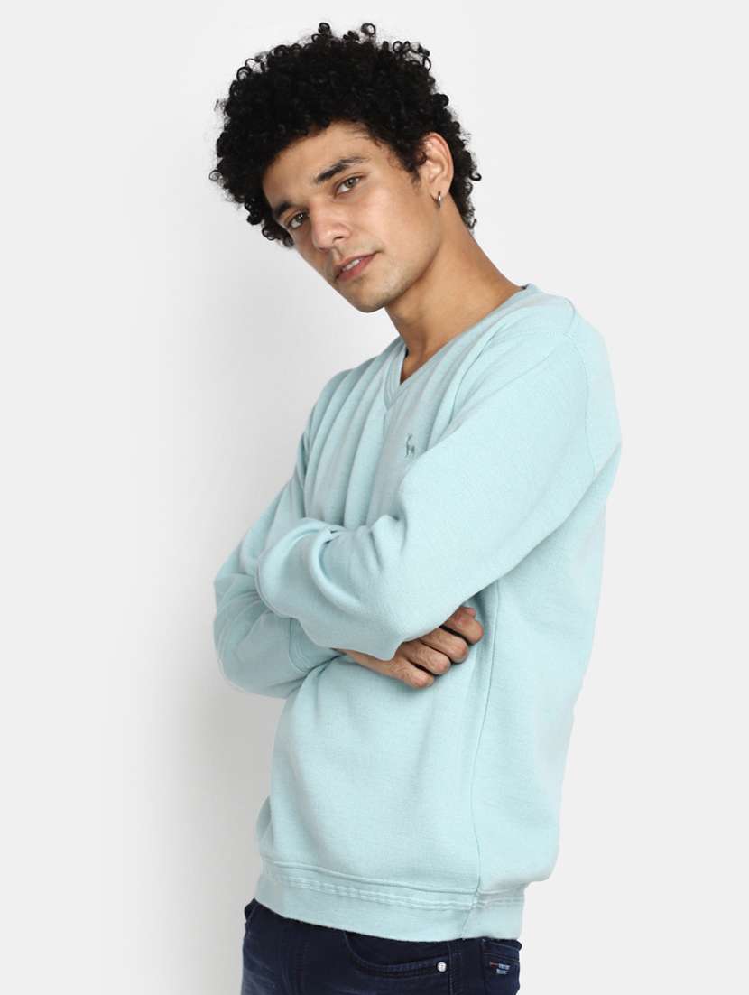 men solid v neck pullover - 20536564 -  Standard Image - 2