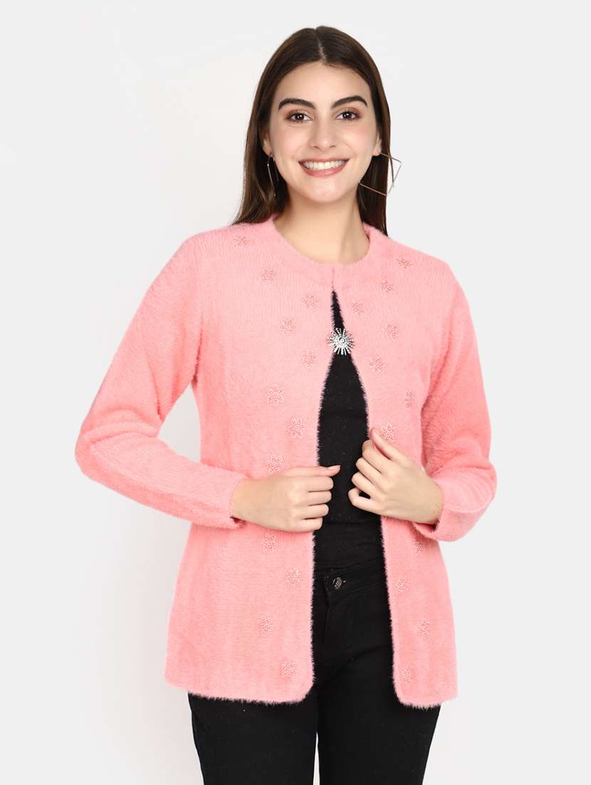 women embellished long sleeves cardigan