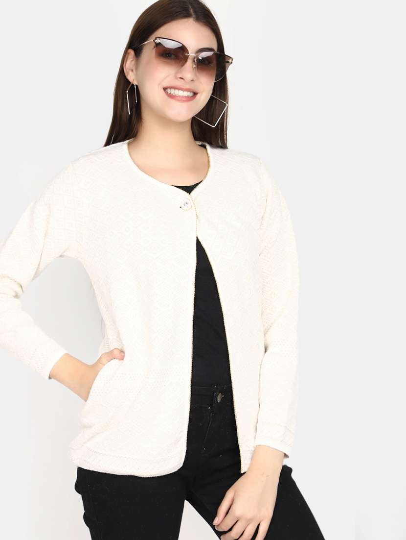 women long sleeved solid cardigan - 20536650 -  Standard Image - 2