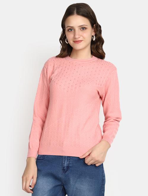 pink acrylic cardigan - 20536704 -  Standard Image - 0