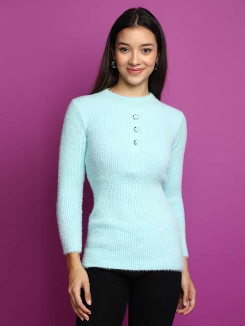 women self design long sleeve pullover - 20536705 - Standard Image - 0