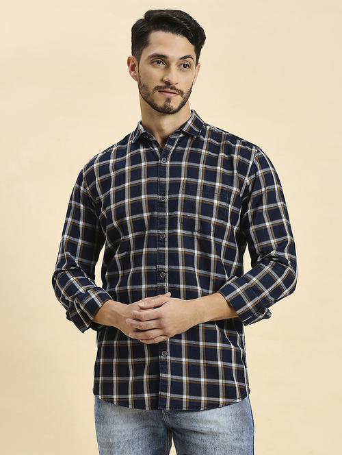 men checkered collared casual shirt - 20537534 - Standard Image - 0