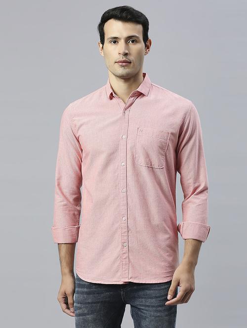 men solid collared casual shirt - 20537541 -  Standard Image - 0