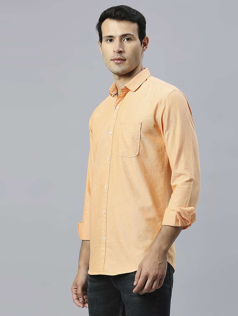 men solid collared casual shirt - 20537543 -  Standard Image - 2