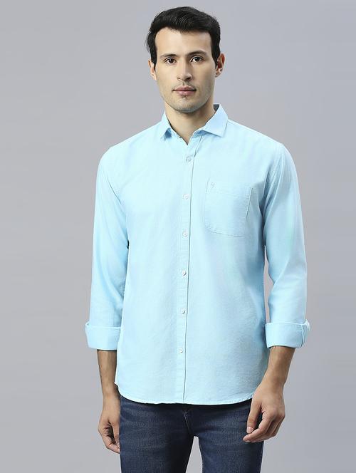 men solid collared casual shirt - 20537545 - Standard Image - 0