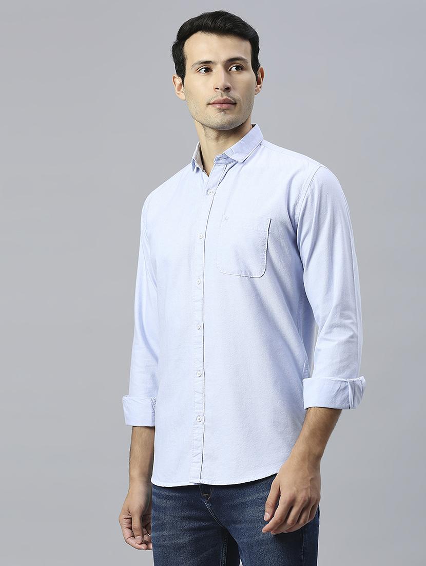 men solid collared casual shirt - 20537547 - Standard Image - 2