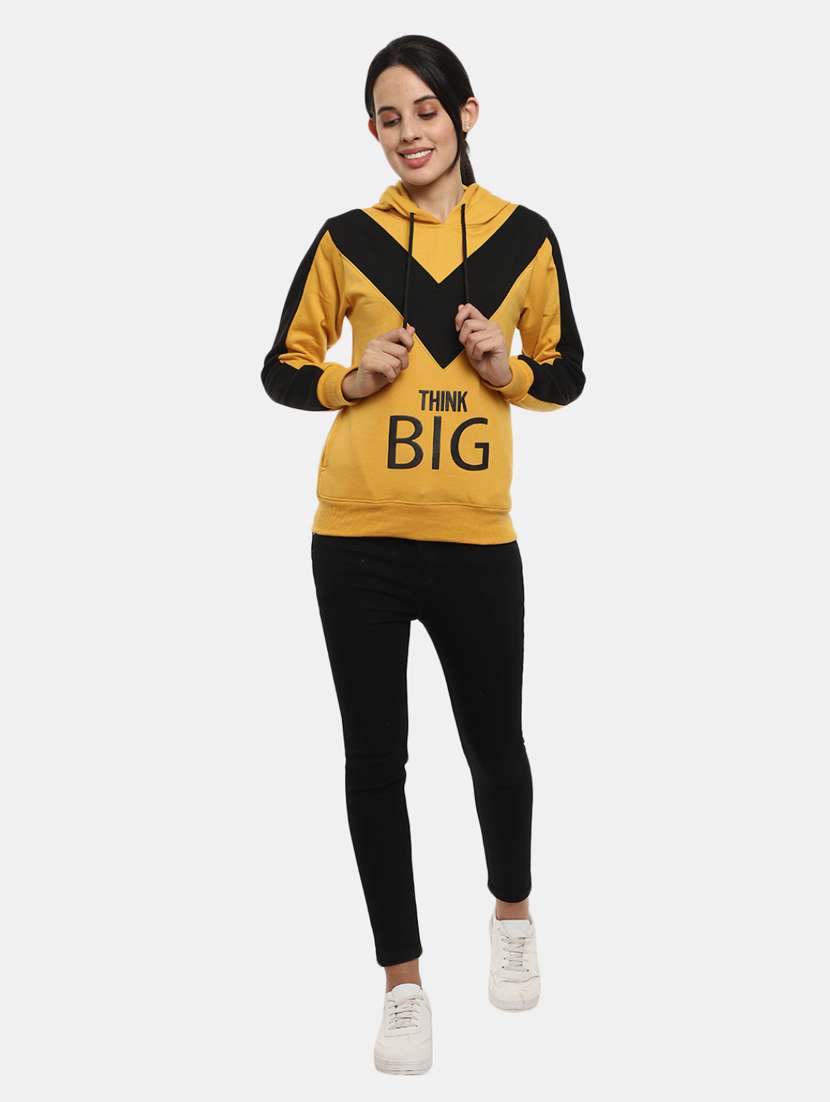 women long sleeved color block sweatshirt - 20537553 -  Standard Image - 2