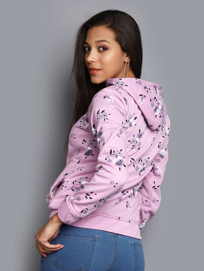 women long sleeved floral printed sweatshirt - 20537557 -  Standard Image - 2