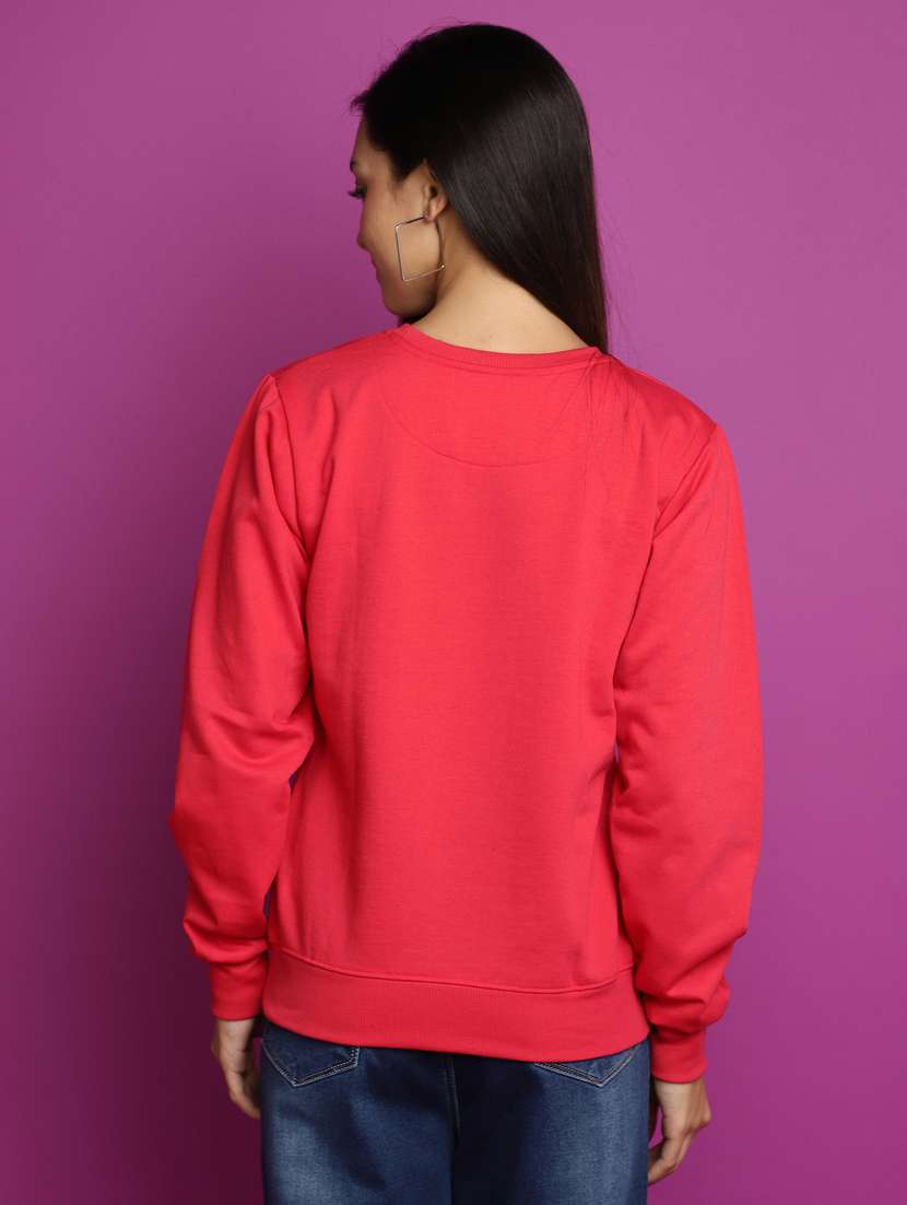 women chest print long sleeve sweatshirt - 20537584 -  Standard Image - 2