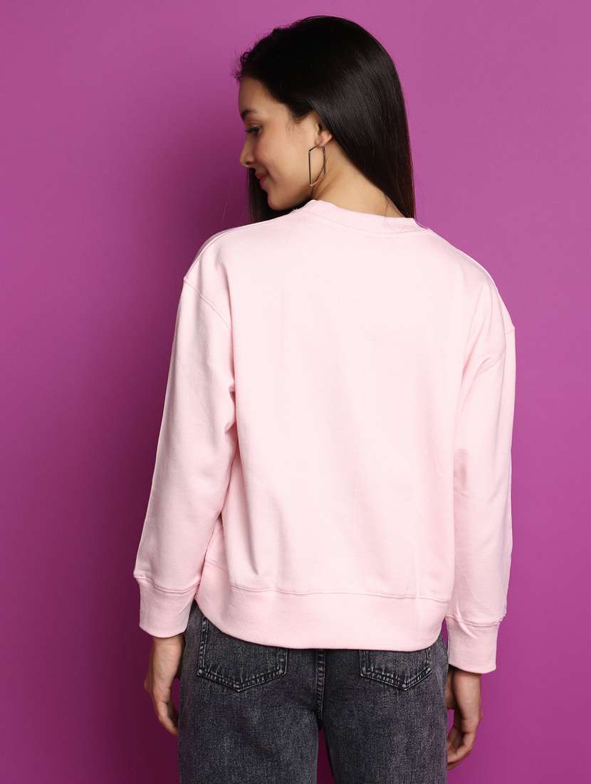 women long sleeved chest printed sweatshirt - 20537585 -  Standard Image - 2