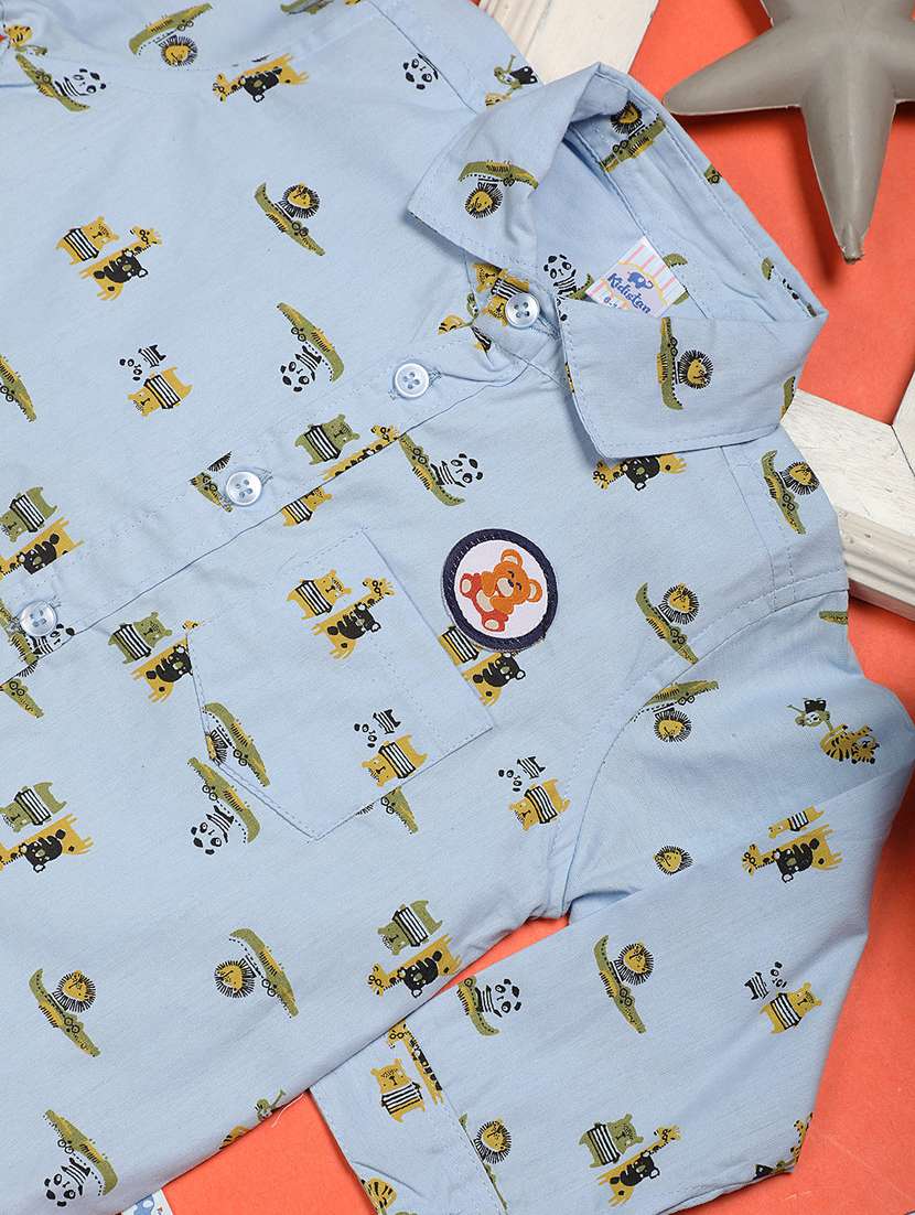 boys cotton long sleeve shirt - 20537607 -  Standard Image - 2