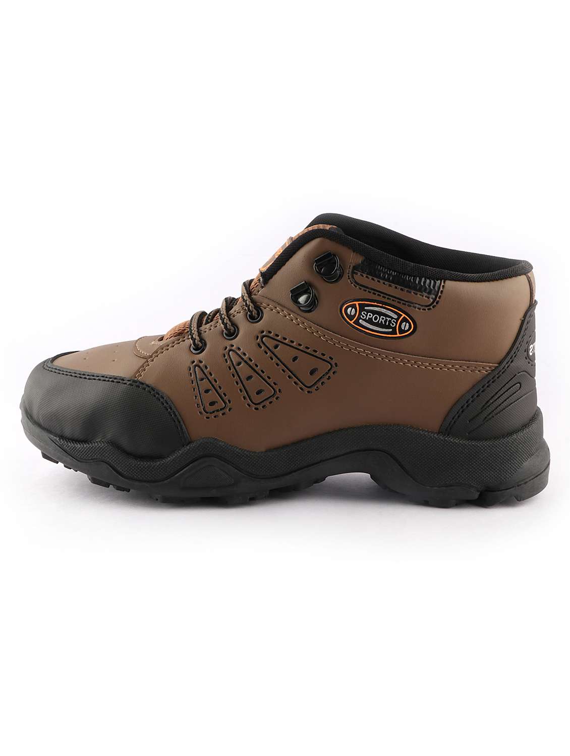 men color block brown lace up casual shoe - 20538580 -  Standard Image - 2