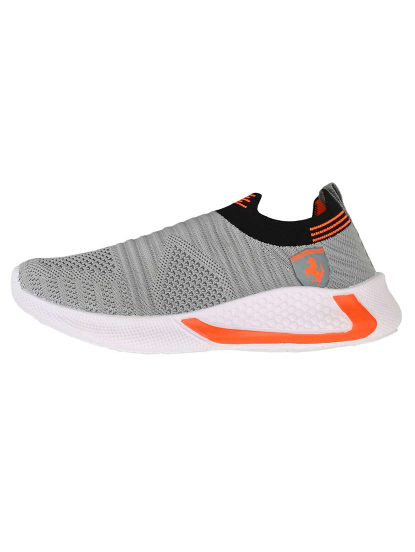 boys grey leatherette slip on sneakers - 20538582 -  Standard Image - 2