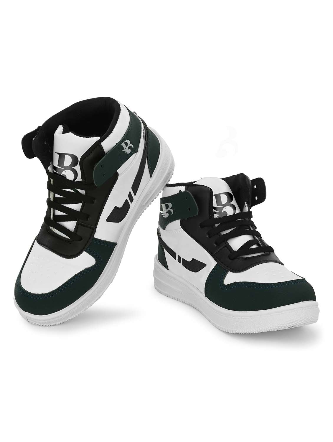 boys black & white lace-up sneaker - 20538593 -  Standard Image - 2