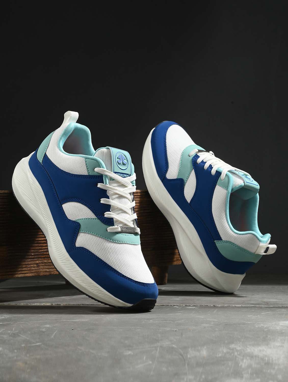 men color block multi colored lace up sport shoe