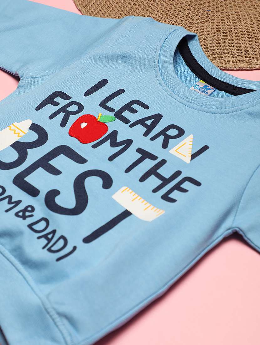 boys round neck front printed sweatshirt - 20538846 -  Standard Image - 2