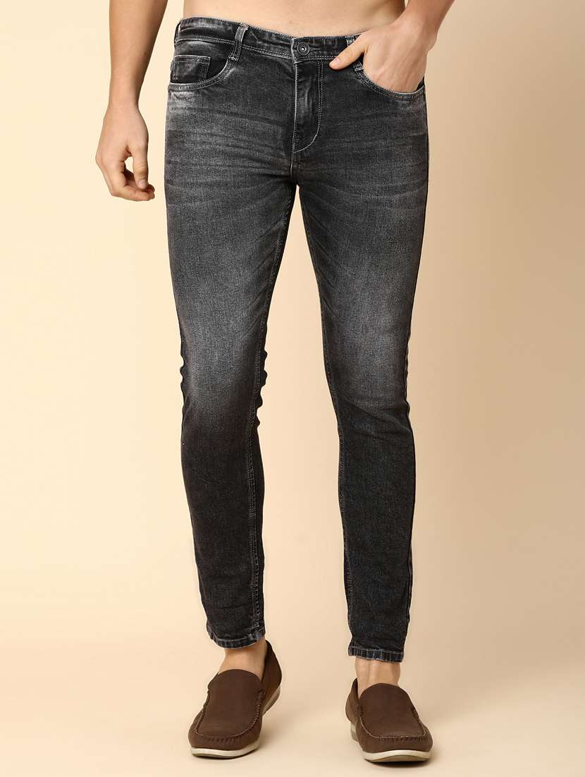 mens skinny fit plain jeans