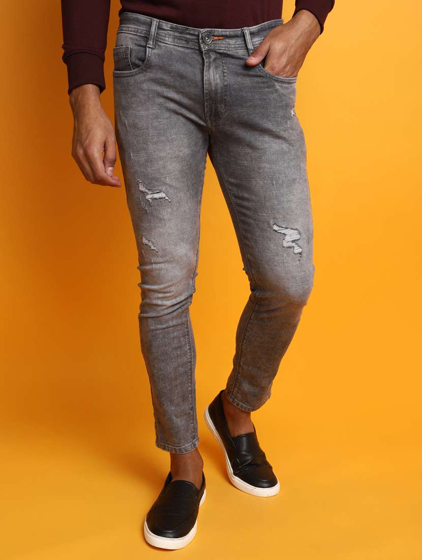 mens skinny fit distressed jeans