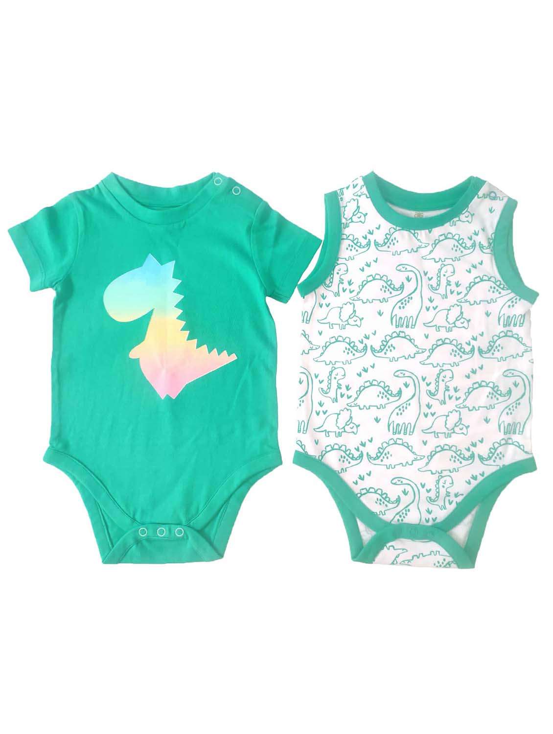 pack of 2  multi color onesies & rompers