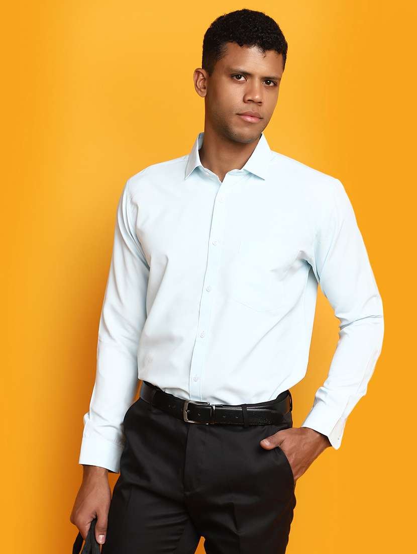 men solid cotton formal shirt - 20539545 -  Standard Image - 2