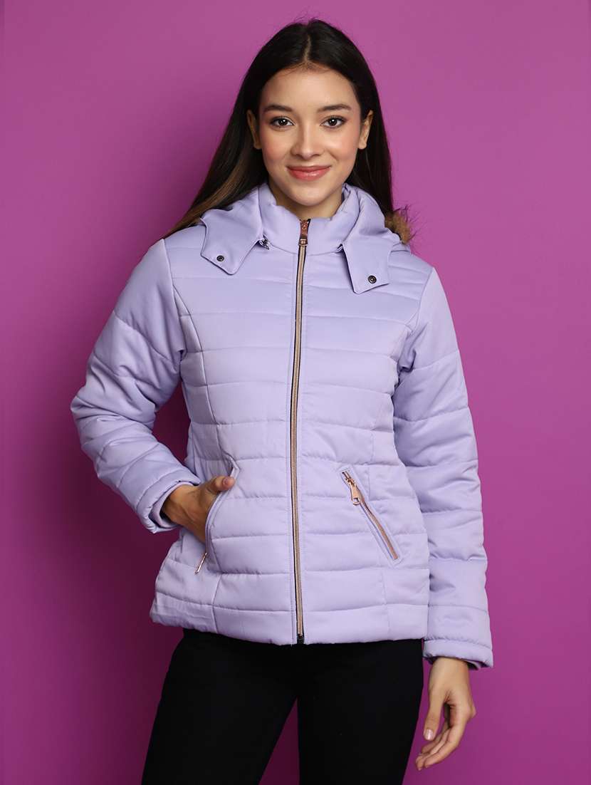 women solid stand collar bomber jacket