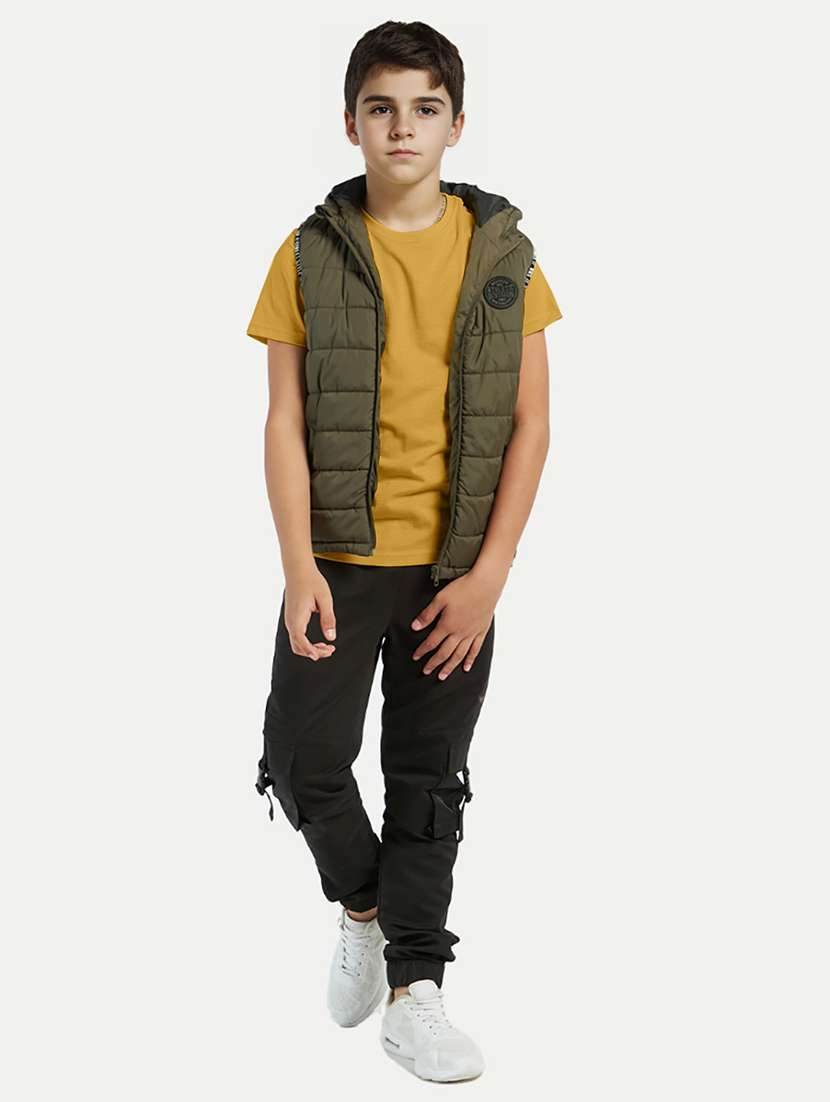 boys mustard cotton viscose t-shirt - 20539795 -  Standard Image - 2