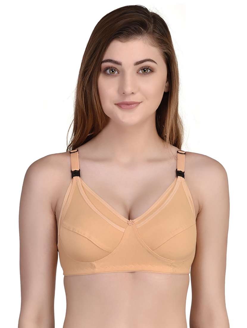 women solid maternity bra