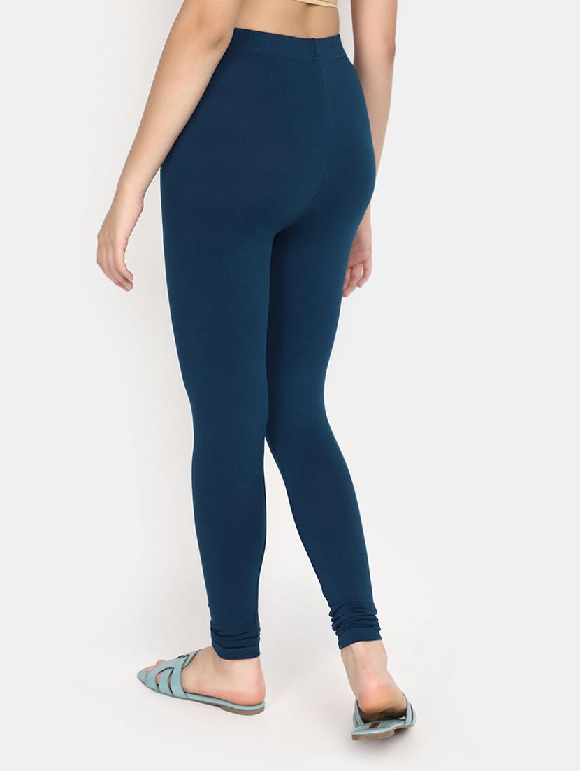 teal cotton churidar leggings - 20541060 - Standard Image - 2