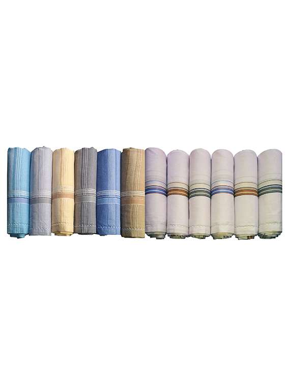 men pack of 12 cotton handkerchief - 20541427 -  Standard Image - 2