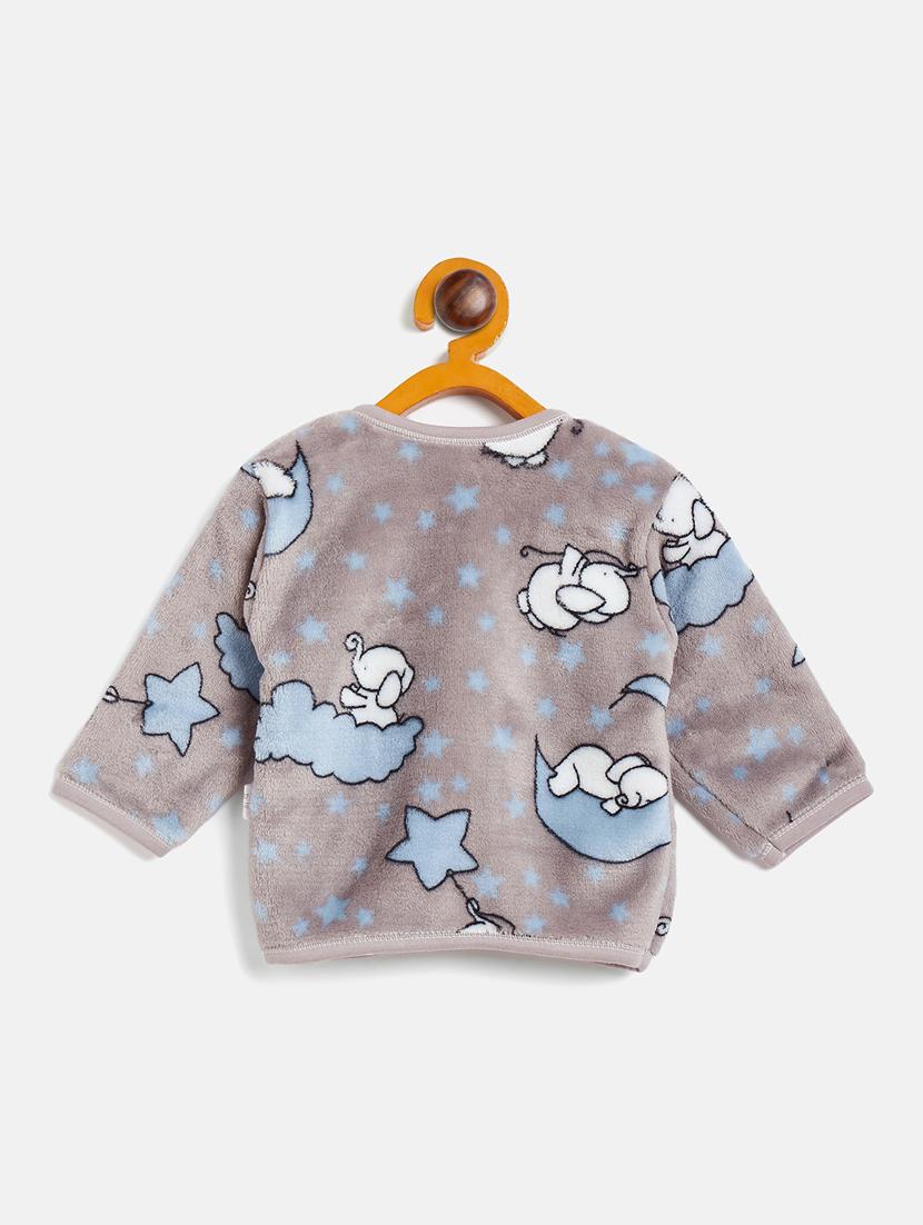 kids grey printed jhabla & pant - 20541741 - Standard Image - 2