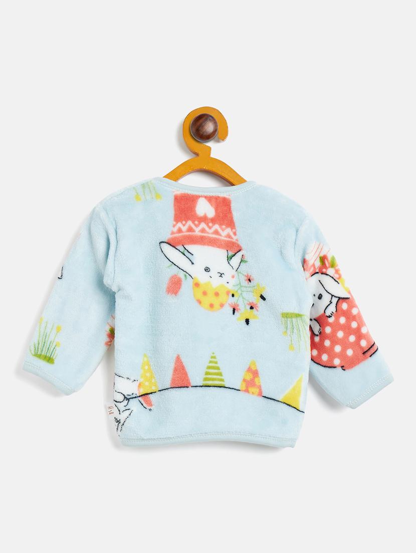 kids light blue printed jhabla & pant - 20541743 - Standard Image - 2