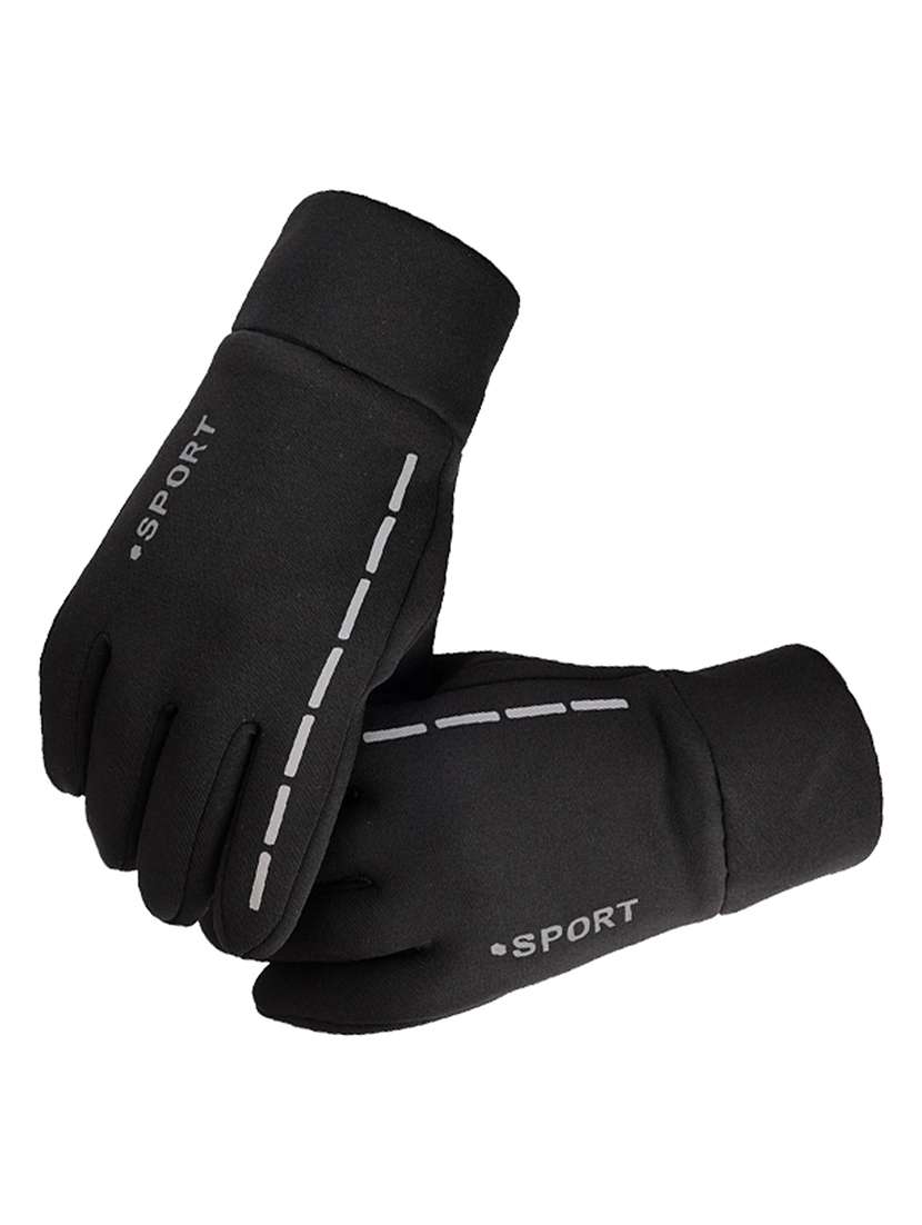 men black & white polyester gloves - 20541769 -  Standard Image - 2